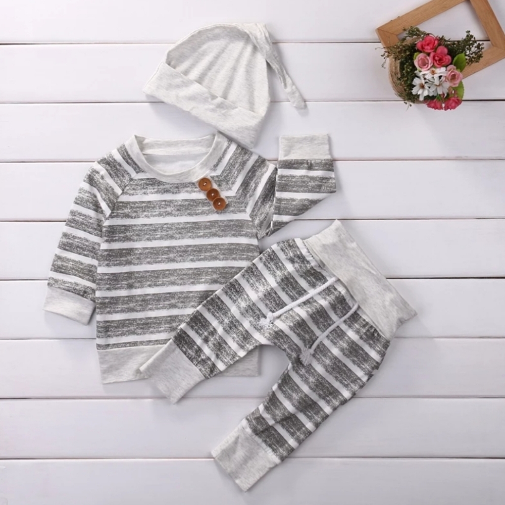Stripped newborn outfit
